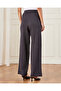 Women Grey Knitted Wide Leg Trousers - 3