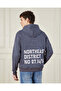 Men Grey Hooded Sweatshirt - 3