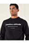 Men Black Graphic Crew Neck Sweatshirt - 4
