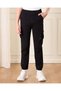Senior Boys Black Cargo Trousers
