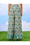 Women Green Printed Wide Leg Trousers - 3