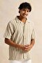 Men Beige Lounge Striped Shirt