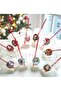 Set of 10 New Year Themed 230 Cc Plastic Lemonade Milkshake Cups with Perforated Lids and Paper Straws