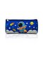 Astronaut Design Children's Pencil Case Pvc Triangle Zipper School Bag Organizer 20 cm