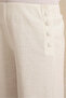 Girls White Wide Leg Trousers - 4