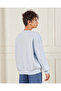 Women Blue Embroidered Sweatshirt - 3
