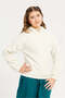 Senior Girls White Sherpa Hooded Sweatshirt