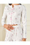 Women White Printed Pyjama Set (2 Piece) - 4