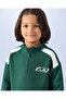 Boys Green Half Zipper Sweatshirt - 4