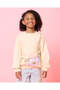 Girls Yellow Printed Sweatshirt