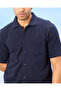 Men Navy Lounge Jacquard Shirt - 4