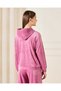 Senior Girls Pink Velour Hooded Sweatshirt - 3