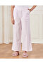 Women White And Pink Classic Striped Pyjama Set (2 Piece) - 3