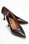 Brown Wrinkled Pointed Toe Women's Stiletto