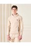 Senior Boys Beige Hooded Sweatshirt