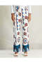 Women White Printed Wide Leg Trousers