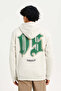 Men Beige Hooded Printed Zip-Through Sweatshirt - 3