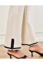 Women Cream Knitted Straight Fit Trousers - 5