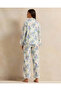 Women Cream Collared Pyjama Set (2 Piece) - 4