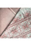 Double Ranforce Geometric Pattern Red Bedding Set - 4