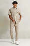 Men Beige Pull-On Trousers - 2