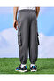 Boys Charcoal Cargo Pocket Jogger Pants - 3