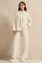Women Ivory Wide Leg Pants - 2