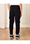 Boys Black Ottoman Cargo Pocket Active Pants - 3