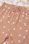 Infant Girls Brown And Ivory All Over Print Active Pants (2 Piece) - 3