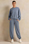 Women Blue Elasticated Jogger Pants - 2