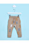 Infant Boys Brown Printed Track Pants