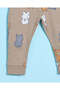 Infant Boys Brown Printed Track Pants - 4