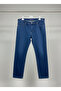 Men's Regular Slim Fit Navy Blue Men's Stretch Fabric Jeans Comfortable Stylish Casual