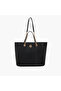 Textured Tote Bag with Chain Handles
