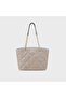 Quilted Top Handle Shoulder Bag with Zipper Closure and Chain Strap - 2