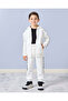 Boys White Embossed Jogger Set (2 Piece)