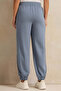 Women Blue Elasticated Jogger Pants - 3