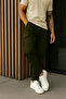 Men's Loose Fit Trendy Khaki Gabardine Cargo Pants - 3