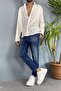 Blue Jean - Ankle Length Jeans with Ripped Detail - 5