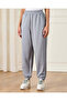 Women Blue Ribbed Active Pants