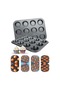 12 Compartment Muffin Cake Bakeware Metal Oven Cake Mold Professional Lovely Dessert Mold Cupcake Tart - 3
