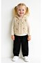 Zippered Teddy Fabric Hooded Baby Girl Vest