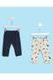 Infant Boys Charcoal And Cream Active Pants (Pack of 2) - 4