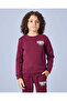 Boys Burgundy Printed Casual Jogger Set (2 Piece) - 2