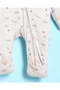 Baby Beige Melange Fluffy Hooded Coat - 3