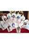 Set of 10 New Year Themed 400 Cc Plastic Lemonade Milkshake Cups with Perforated Lids and Paper Straws