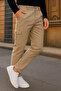 Men's Loose Fit Trendy High Waist Stone Cargo Pants - 4