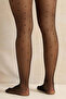 Women Black Jacquard Tights - 3