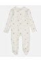 Baby White Lion Allover Print Sleepsuit - 4