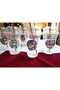 Set of 10 New Year Themed 400 Cc Plastic Lemonade Milkshake Cups with Perforated Lids and Paper Straws - 7